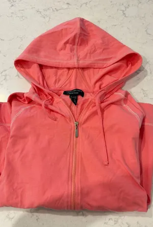 coco couture coral zip hoodie thumbnail 1