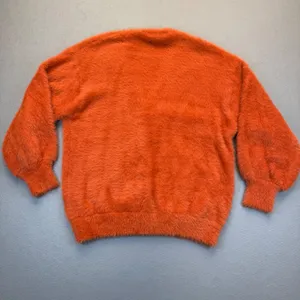 Anthropologie Moon River‎ Fuzzy Eyelash Knit Cardigan Sweater S Balloon Sleeve thumbnail 5