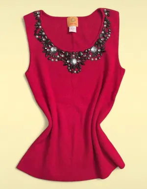 Vintage Y2K Ruby Rd Beaded Tank Top thumbnail 1