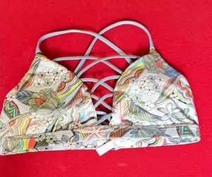 Victoria's Secret Sport Bra Floral Print Strappy Cage Back Wireless thumbnail 1