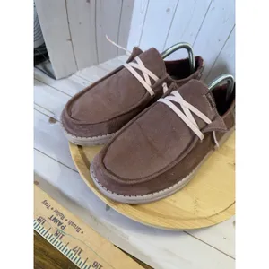 Hey Dude Women's Size 8 Wendy Corduroy Antique Rose with Leopard Print Heel thumbnail 2