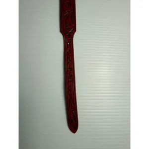 Silver Creek Collection Western Tooled Leather Belt Red Brown‎ Buckle 30 thumbnail 6