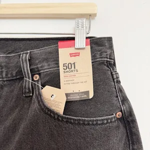 Levis 501 Cutoff Shorts 32 100% Cotton NWT Grunge Streetwear Baddie Summer Black thumbnail 4