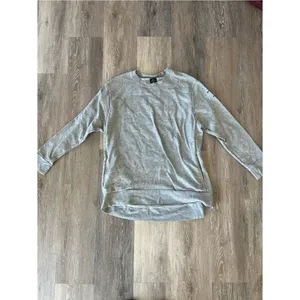 Nike Dri-FIT Gray Crewneck Sweatshirt Womens XL Just Do It Sleeve Pullover Top thumbnail 3