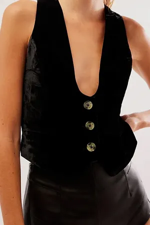 NWT Free People We The Free Velvet Libby Vest thumbnail 6