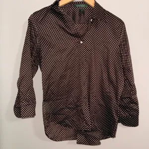 Lauren Ralph Lauren Dark Brown Polka Dot Shirt thumbnail 1