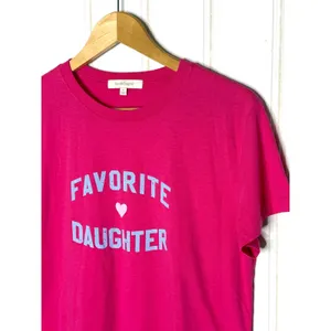 Favorite Daughter Womens Pink Graphic Tee Short Sleeve Crew Neck T-Shirt Medium thumbnail 4