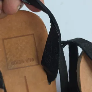Dolce Vita Heeled Sandals Black Leather Round Heel‎ Women's size 6 thumbnail 9