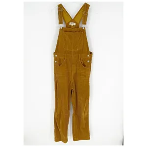 Madewell Straight Leg Cord Overalls Women's‎ Size S Antique Gold Utility Chic thumbnail 2