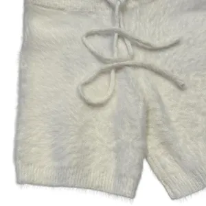 NEW Hidden Brand White Eyelash Lounge Cozy High‎ Rise Mini Shorts Women's Size S thumbnail 5