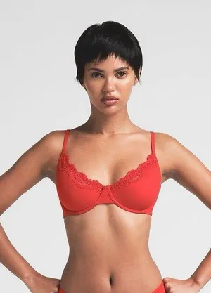 SKIMS fits everybody lace unlined Demi bra thumbnail 1