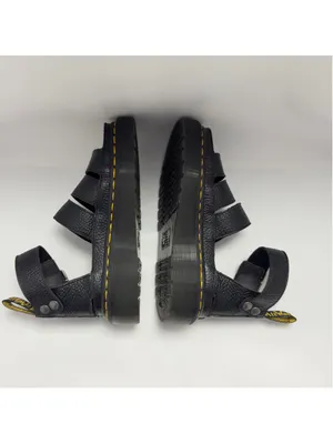 Dr. Martens Clarissa II Quad Milled Nappa Leather Platform Sandals Black Size 5L thumbnail 8