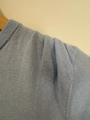 🌟 Lk Bennett 🌟 Dora Crew Neck Merino Wool Cotton Blend Sweater Blue Xs thumbnail 8