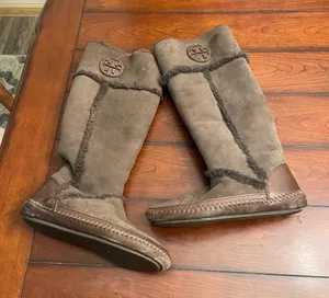 Tory Burch Amelie Sherling‎ Suede Boots thumbnail 1