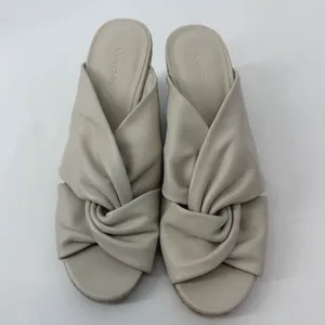 Vince Women Ivory Leather Knot Espadrille Wedge‎ Sandals US 9M EUR 39 thumbnail 2