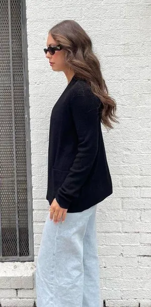 CYRUS chic timeless Black cardigan woth pockets sz m thumbnail 3