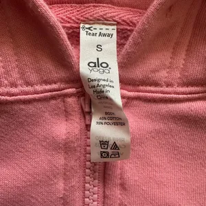 ALO Stadium Half Zip Hoodie in Macaron Pink thumbnail 3
