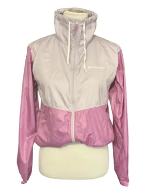 Columbia Lightweight Colorblock Windbreaker Jacket Women Size XS Light Purple Purple Full Zip thumbnail 1