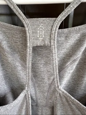 EUC Free People Movement Ashford Side to Side Performance Jumpsuit Grey Large thumbnail 9