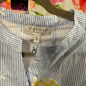 S8. Hayden blue striped button up shirt thumbnail 2