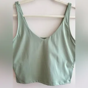 Light Green Racerback Sports Bra, Workout Gear, Women’s Activewear, Size Large thumbnail 3