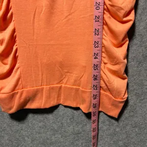 Free Culture Orange Studded Sequin Ruched Tank‎ Top Smocked Hem NWT Womens Small thumbnail 6