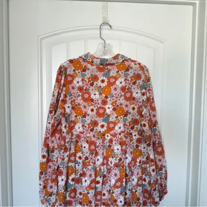 New Dokotoo Women’s Large V Neck Tiered Midi Floral Boho Dress Cottagecore thumbnail 4