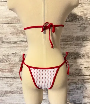 Boutique White Bikini with Red Polka Dots thumbnail 5