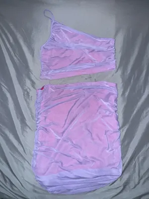 Shein Icon Ruched One Shoulder Top & Skirt thumbnail 2