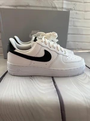 Nike Women’s Air Force 1 ‘07 - White/Black - White-White thumbnail 5