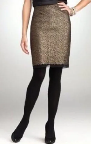 Ann Taylor Metallic Lace Pencil Skirt Petite thumbnail 6