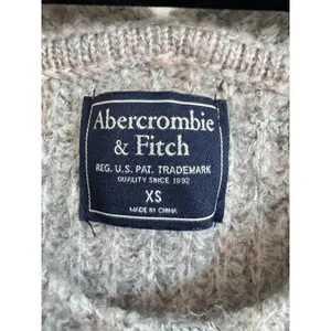 Abercrombie & Fitch Womens XS Marled Pink Oatmeal Ribbed V-Neck Sweater Pullover thumbnail 3