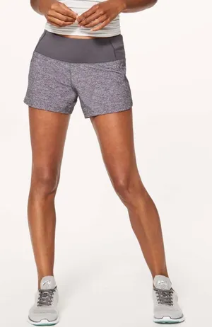 Lululemon Athletic Running Shorts Gray Lined 4" Inseam Women's Size: 6 thumbnail 1