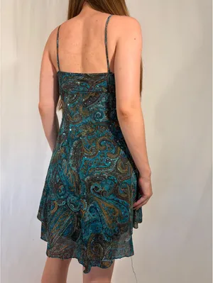 Fairy Boho Sparkly Paisley My Michelle Y2K Vintage Dress thumbnail 7