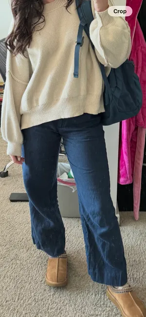 Abercrombie Navy Blue Linen Pant thumbnail 2
