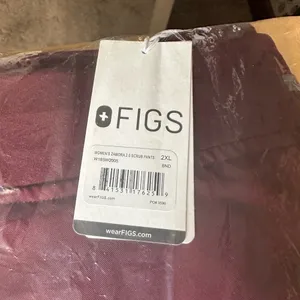 Figs Women’s Zamora Jogger Scrub Pants Burgundy Size 2XL NEW! thumbnail 3