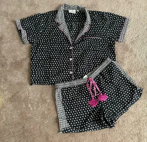 Rare Roller Rabbit x Lele Sadoughi Black Heart Polo Pajamas thumbnail 3