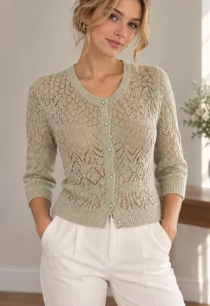 Vintage S Juniors Rampage Cardigan Metallic Gold Y2K Romantic Dianty Fairy Knit thumbnail 1