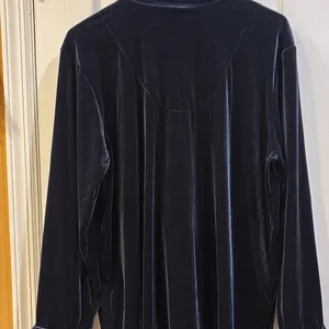 Lauren..Ralph Lauren Dark Blue Velvet Shacket/Shirt Long Sleeve Button Down thumbnail 6