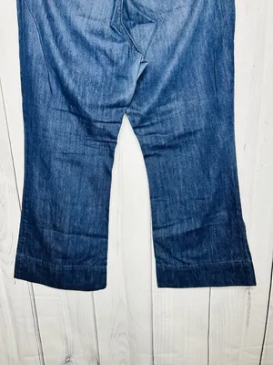 Ann Taylor Loft Curvy Flare Trouser Jeans Womens Sz 12 (32x27) Blue Mid-Rise thumbnail 6