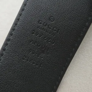 Gucci Black leather GG Belt With Dust Bag 90:36 thumbnail 3