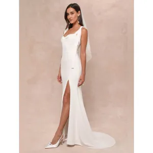 Lulus Splendid Love White Bustier Tie-Strap Mermaid Maxi Dress Size Medium Bride thumbnail 3