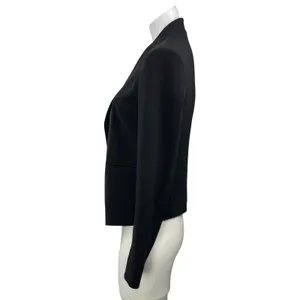 Theory Lanai Women's Black Long Sleeves Open Front Blazer Coat Jacket Size 00 thumbnail 2