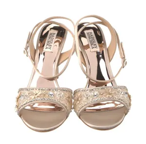 Badgley Mischka NEW Tayten Satin Crystal Ankle Strap Sandals Size 6, Retail $235 thumbnail 6