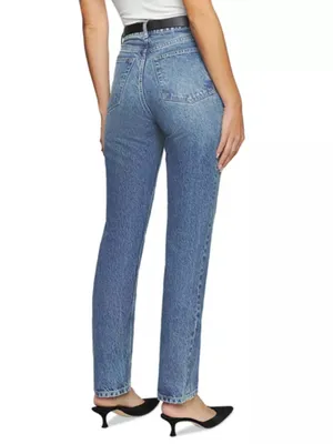 REFORMATION Cynthia High Rise Straight Jean Colorado Wash thumbnail 2