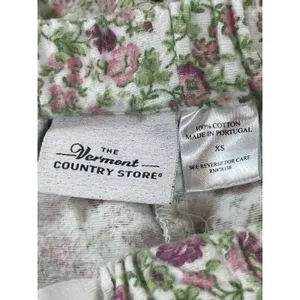 Vermont Country Store Floral Pajamas XS Pink Cotton Jogger Lounge Set Cottage thumbnail 9