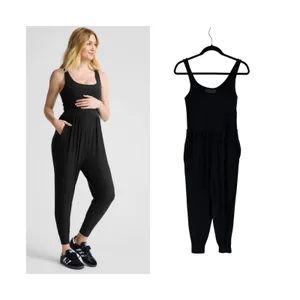 Beyond Yoga Spacedye Grow in Comfort Maternity Jumpsuit Black Size‎ Small thumbnail 2