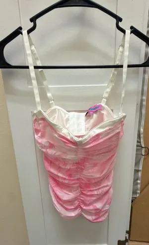 Edikted Pink Ruched Corset Top Size XS thumbnail 1