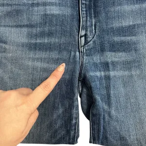AYR The Bomb Pop Jeans 31 High Rise Straight Leg Raw Hem Medium Wash thumbnail 6