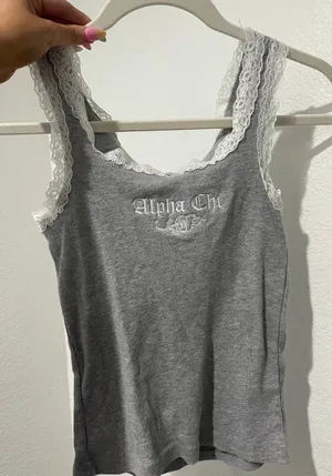 Alpha chi omega tank top Gray Size M thumbnail 1